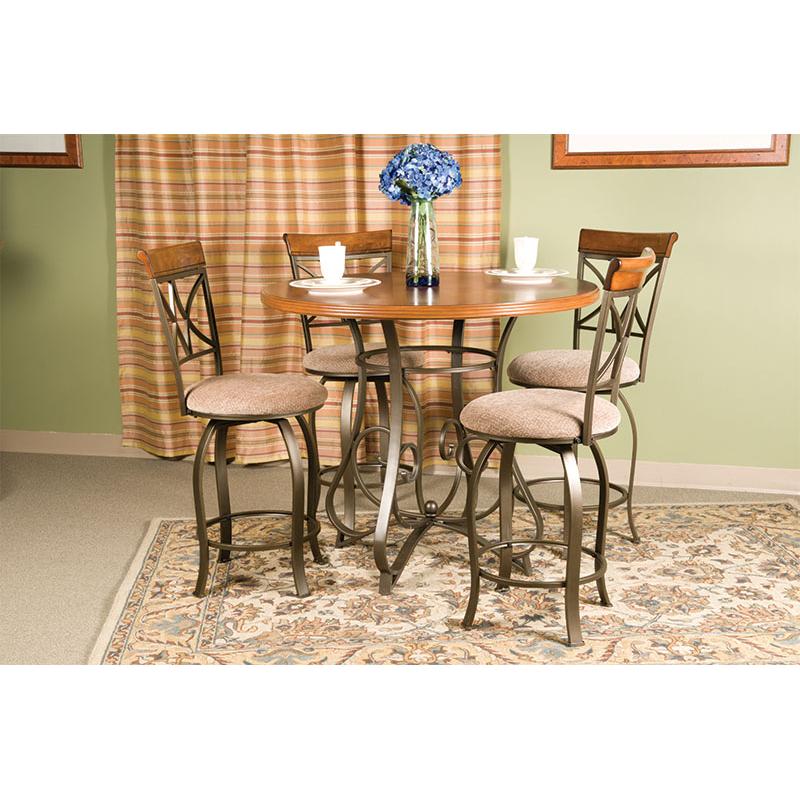 Powell Company Round Hamilton Counter Height Dining Table with Pedestal Base 697-441 IMAGE 2