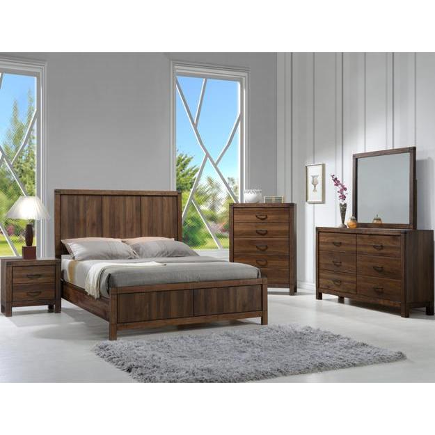 Crown Mark Belmont Queen Panel Bed B3100-Q-HBFB-WD/B3100-KQ-RAIL IMAGE 2