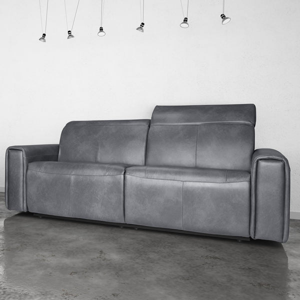 Elran Noah Manual Reclining Leather Sofa 3021-180/3021-190 IMAGE 1