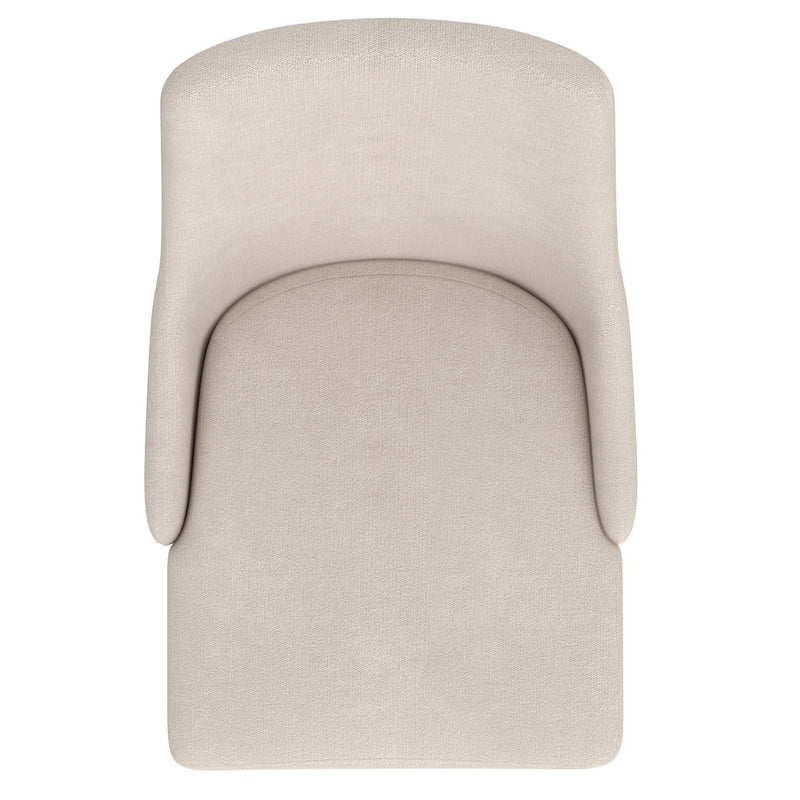 Worldwide Home Furnishings Cora 202-182BG Fabric Dining Chair - Beige and Walnut IMAGE 6