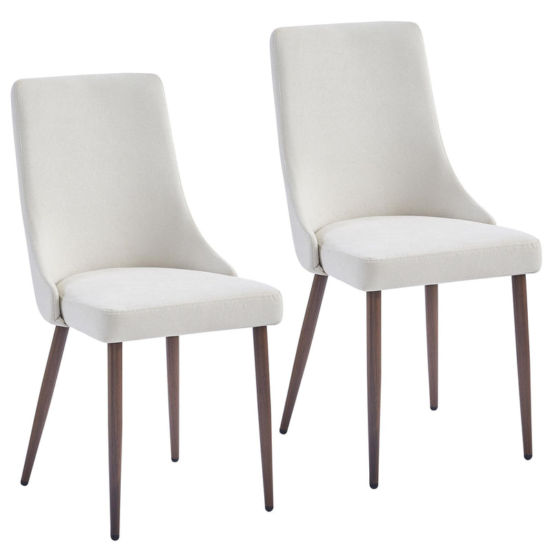 Worldwide Home Furnishings Cora 202-182BG Fabric Dining Chair - Beige and Walnut IMAGE 7