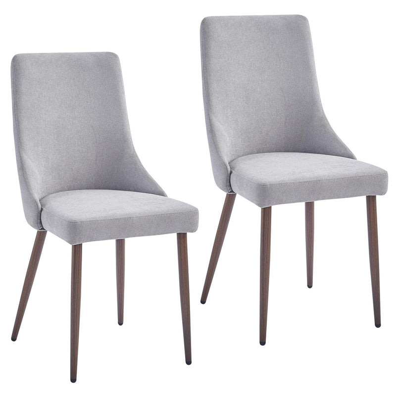 Worldwide Home Furnishings Cora 202-182GY Fabric Dining Chair - Grey and Walnut IMAGE 7