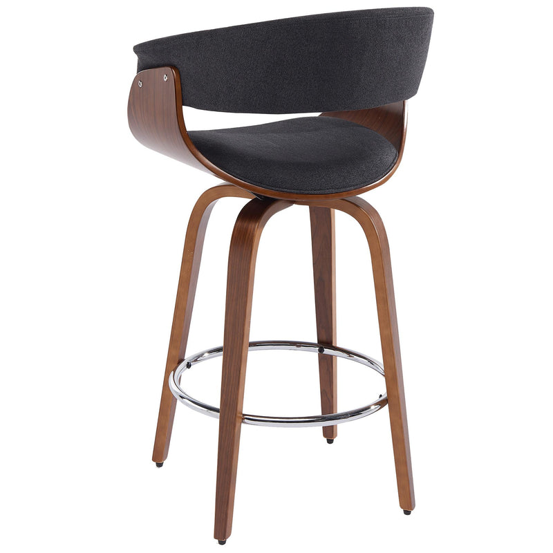 !nspire Holt 203-981CH 26" Counter Stool - Charcoal and Walnut IMAGE 3