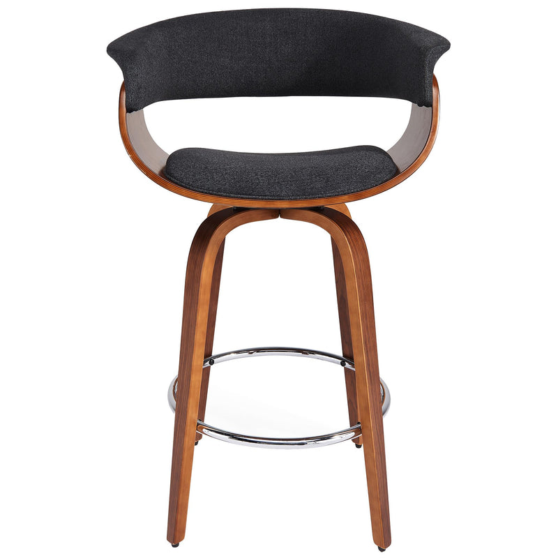 !nspire Holt 203-981CH 26" Counter Stool - Charcoal and Walnut IMAGE 4