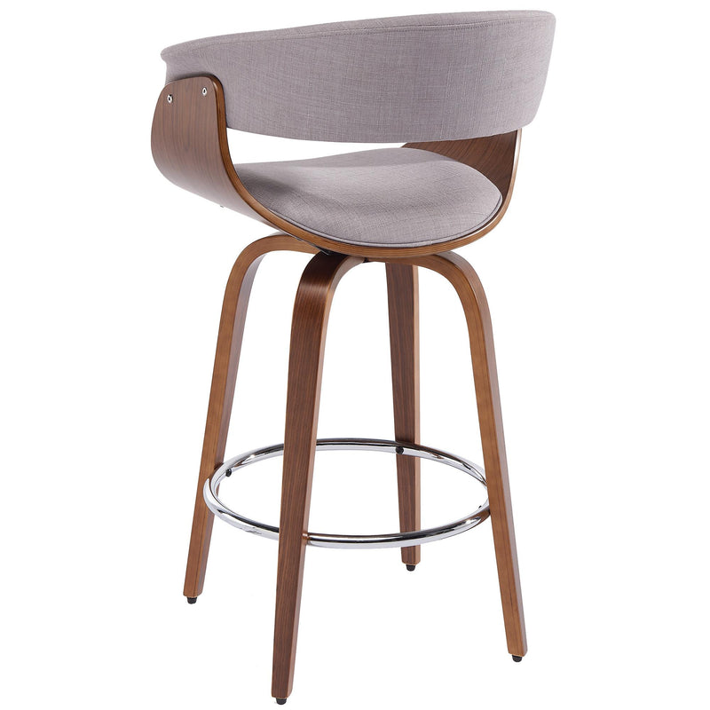 !nspire Holt 203-981GY 26" Counter Stool - Grey and Walnut IMAGE 3