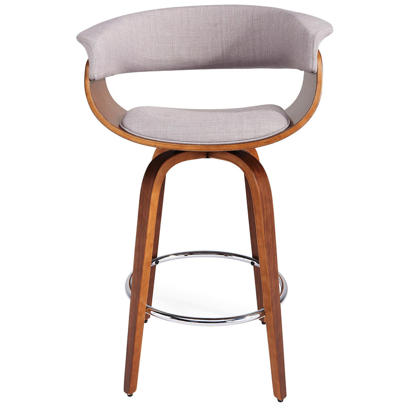 !nspire Holt 203-981GY 26" Counter Stool - Grey and Walnut IMAGE 4