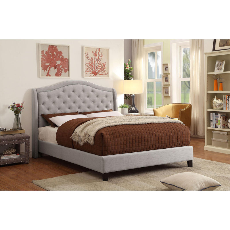 !nspire Louvre Queen Upholstered Panel Bed 101-316Q-GY IMAGE 2