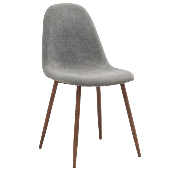 Worldwide Home Furnishings Lyna 202-250GY Dining Chair - Grey and Walnut IMAGE 1