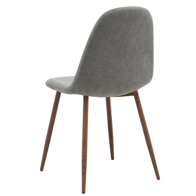 Worldwide Home Furnishings Lyna 202-250GY Dining Chair - Grey and Walnut IMAGE 3