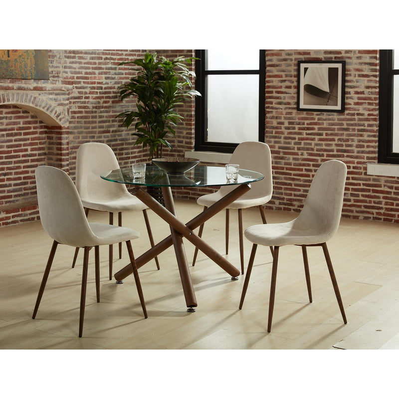 Worldwide Home Furnishings Rocca 201-264-40 Round Dining Table - Walnut IMAGE 4