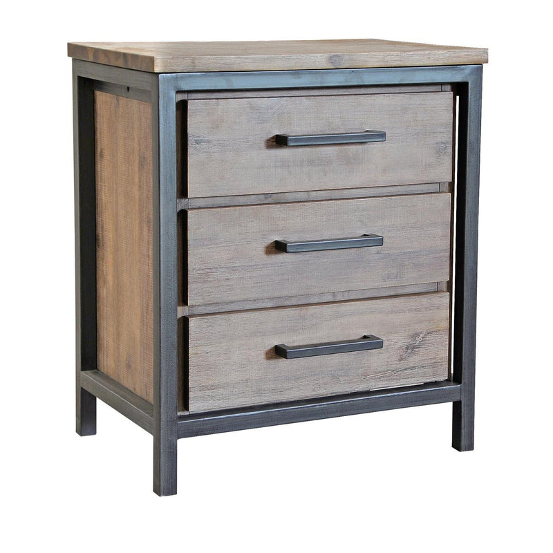 LH Imports Irondale 3-Drawer Nightstand IDB02 IMAGE 1