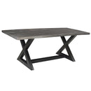 !nspire Zax 201-147DG Rectangular Dining Table - Distressed Grey IMAGE 1