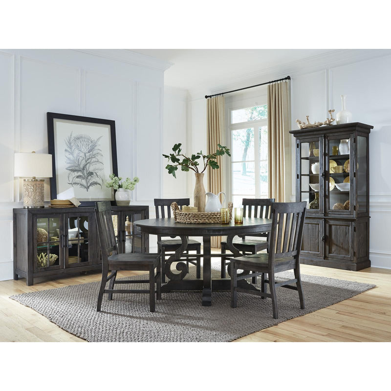 Magnussen Round Bellamy Dining Table with Pedestal Base D2491-23B/D2491-23T IMAGE 4