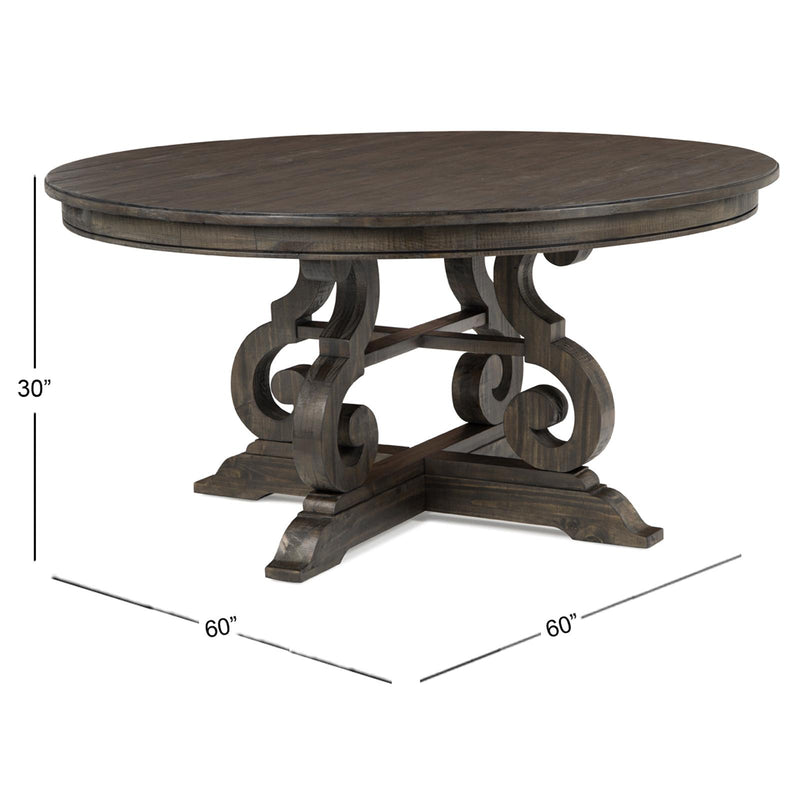 Magnussen Round Bellamy Dining Table with Pedestal Base D2491-23B/D2491-23T IMAGE 5