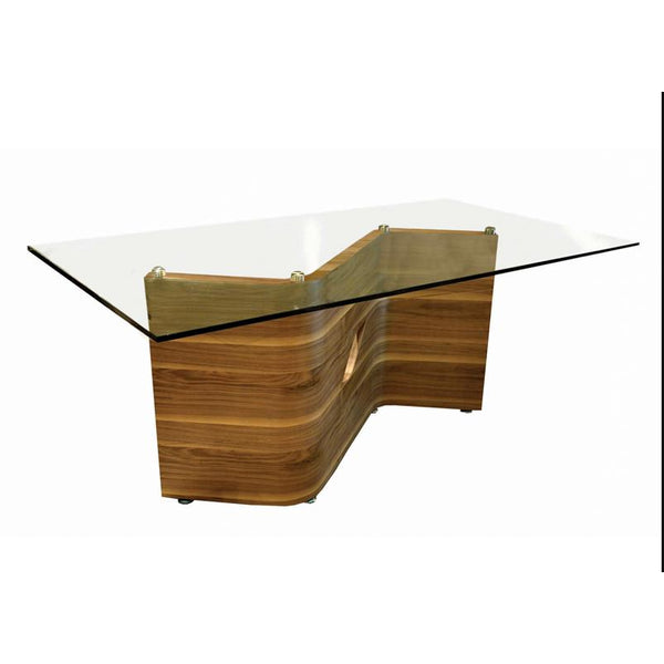Bellini Modern Living Dakota Dining Table with Glass Top & Pedestal Base Dakota Dining Table IMAGE 1