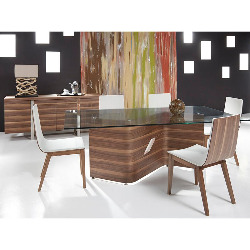 Bellini Modern Living Dakota Dining Table with Glass Top & Pedestal Base Dakota Dining Table IMAGE 4