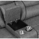  Coaster Furniture Higgins 600370 Upholstered Power Reclining Sectional Sofa - Grey IMAGE 11