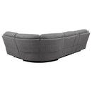  Coaster Furniture Higgins 600370 Upholstered Power Reclining Sectional Sofa - Grey IMAGE 4