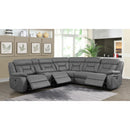  Coaster Furniture Higgins 600370 Upholstered Power Reclining Sectional Sofa - Grey IMAGE 7