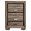  Coaster Furniture Kauffman 204195 5-Drawer Bedroom Chest - Washed Taupe IMAGE 2