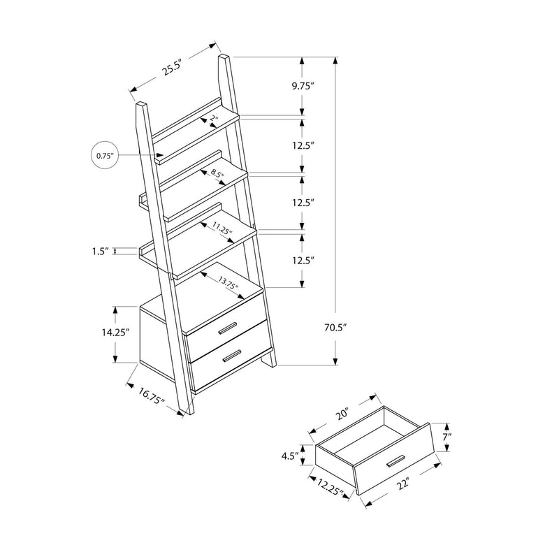 Monarch Bookcases 5+ Shelves I 2755 IMAGE 5