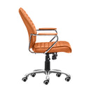  Zuo Enterprise 205167 Low Back Office Chair - Orange IMAGE 2