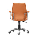  Zuo Enterprise 205167 Low Back Office Chair - Orange IMAGE 4