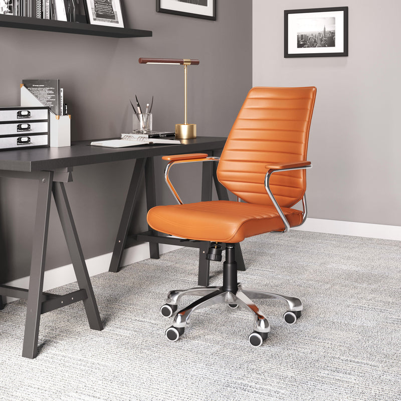  Zuo Enterprise 205167 Low Back Office Chair - Orange IMAGE 7
