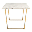  Zuo Atlas 100652 Dining Table - White & Gold IMAGE 2
