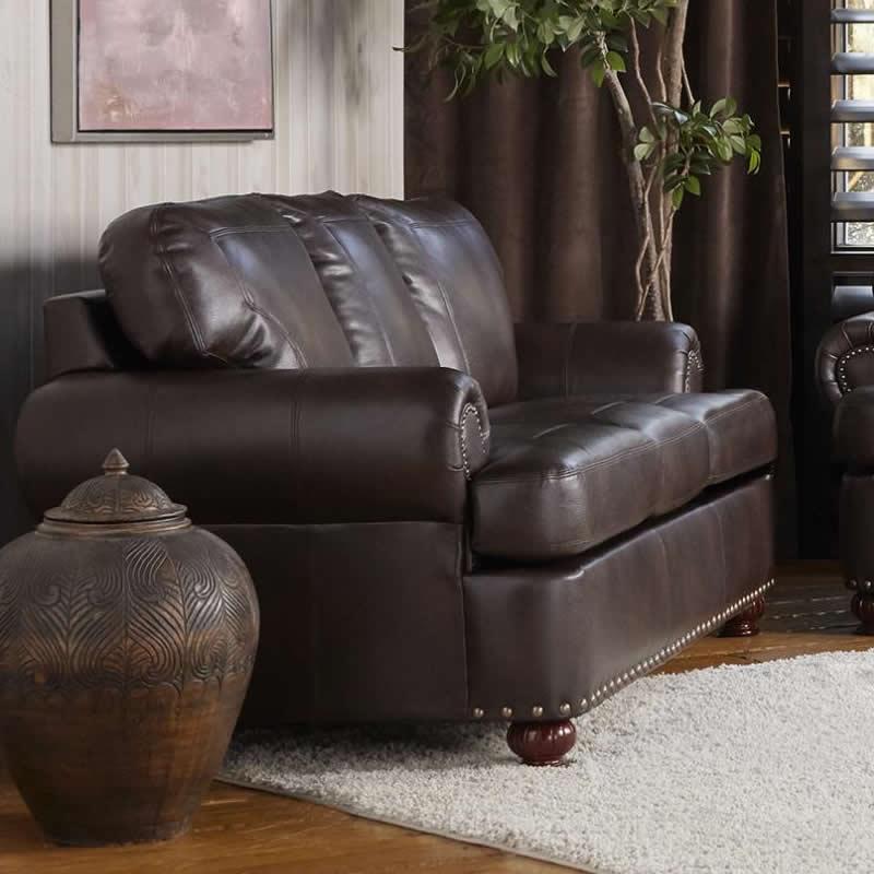 Minhas Furniture Stationary Leather Air Sofa NU1496-01 IMAGE 1