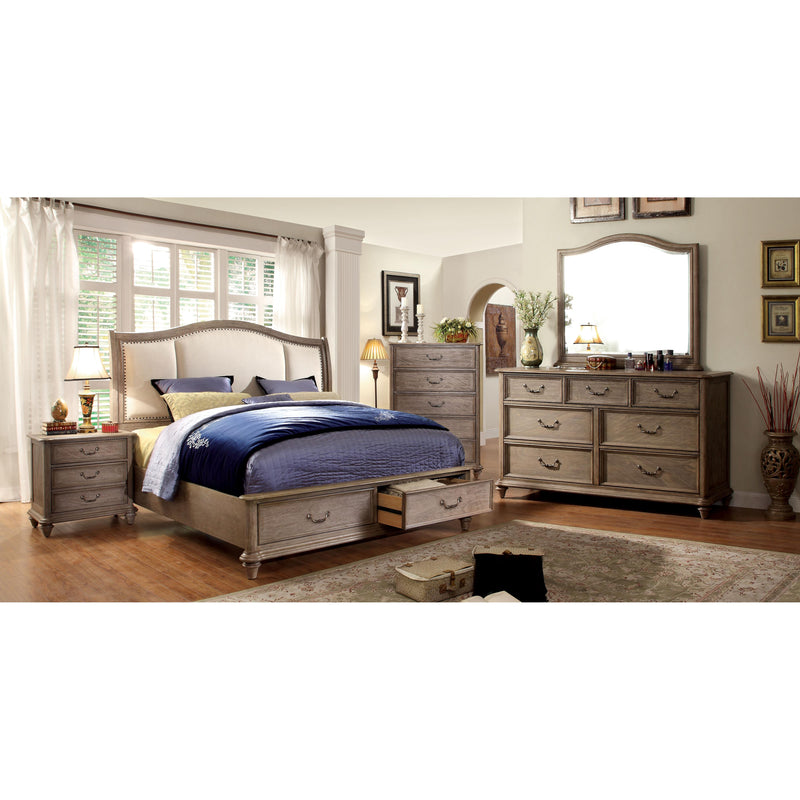Furniture of America Belgrade I Queen Upholstered Panel Bed with Storage CM7614Q-BED IMAGE 3