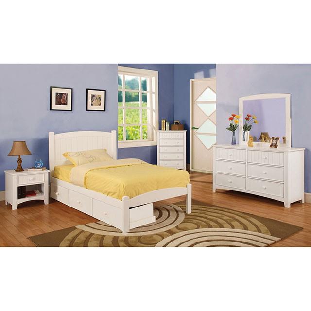 Furniture of America Omnus 1-Drawer Kids Nightstand CM7905WH-N IMAGE 4