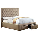  Furniture of America Corina King Upholstered Panel Bed CM7180EK-BED IMAGE 1