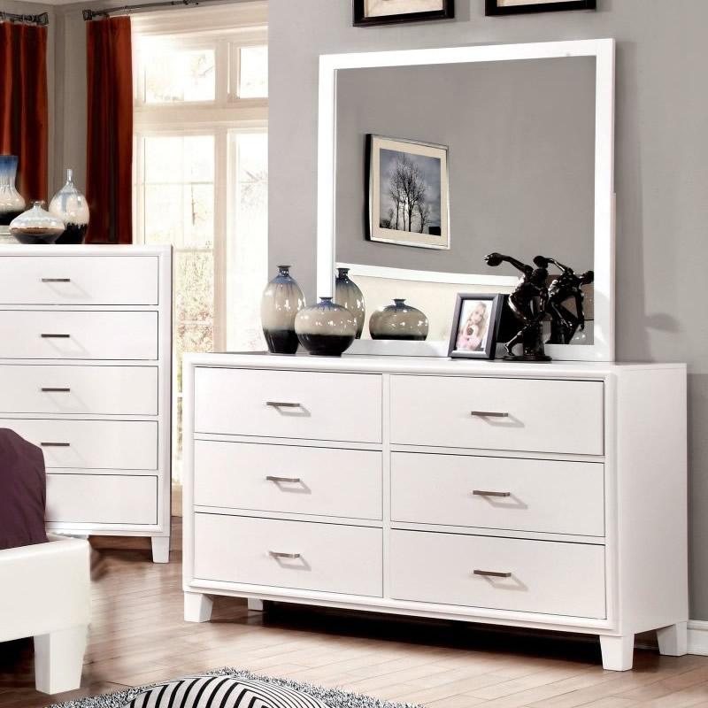 Furniture of America Enrico I 6-Drawer Dresser CM7068WH-D IMAGE 2