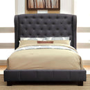  Furniture of America Fontes California King Upholstered Panel Bed CM7050GY-CK-BED IMAGE 1