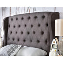  Furniture of America Fontes California King Upholstered Panel Bed CM7050GY-CK-BED IMAGE 4