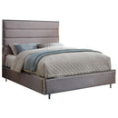  Furniture of America Gillian California King Upholstered Panel Bed CM7262GY-CK-BED IMAGE 1