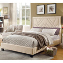  Furniture of America Marianne King Upholstered Panel Bed CM7433BG-EK-BED IMAGE 1