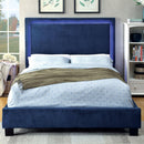  Furniture of America Erglow I King Upholstered Panel Bed CM7695NV-EK-BED IMAGE 2