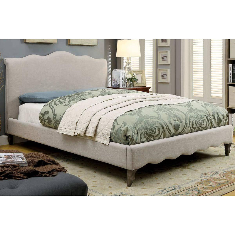  Furniture of America Rolanda California King Upholstered Panel Bed CM7722CK-BED IMAGE 1