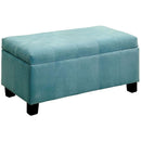  Furniture of America Remi Fabric Storage Ottoman CM-BN6036BL IMAGE 1