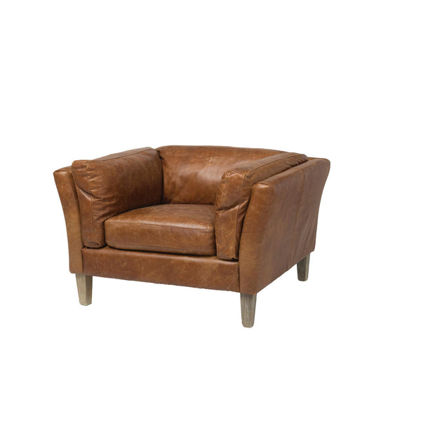 LH Imports Cartwell Stationary Leather Chair SNH-06 IMAGE 1