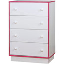  Furniture of America Bobbi 4-Drawer Kids Chest CM7852PK-C IMAGE 1