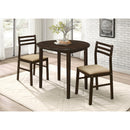 Coaster Furniture Bucknell 130005 3-piece Round Drop Leaf Dining Table Set - Cappuccino IMAGE 12