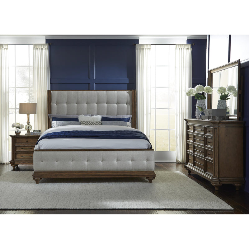 Samuel Lawrence Furniture Carrington Queen Upholstered Panel Bed P081170/P081171/P081172 IMAGE 4