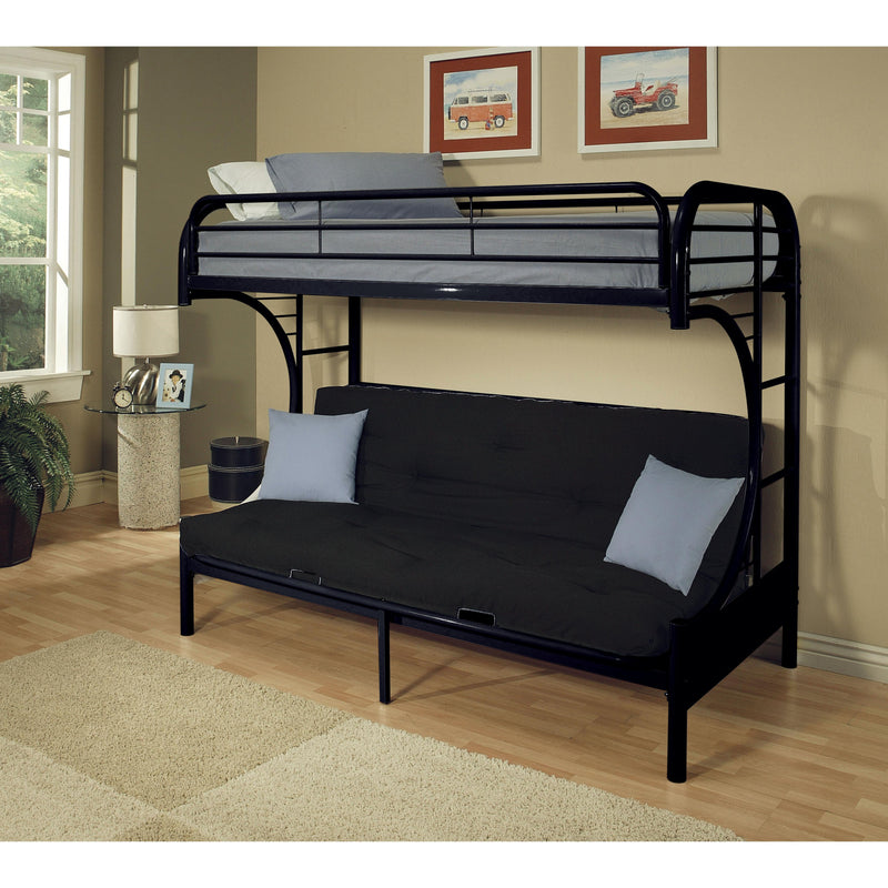 Acme Furniture Eclipse 02091W-BK Twin over Full Futon Bunk Bed IMAGE 4