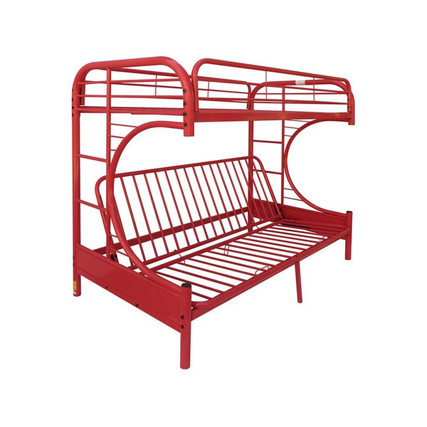 Acme Furniture Eclipse 02091W-RD Twin over Full Futon Bunk Bed IMAGE 1