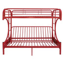 Acme Furniture Eclipse 02091W-RD Twin over Full Futon Bunk Bed IMAGE 2
