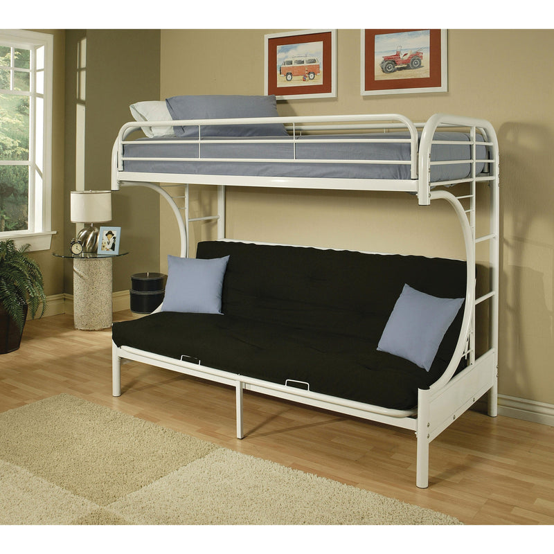 Acme Furniture Eclipse 02091W-W Twin over Full Futon Bunk Bed IMAGE 3