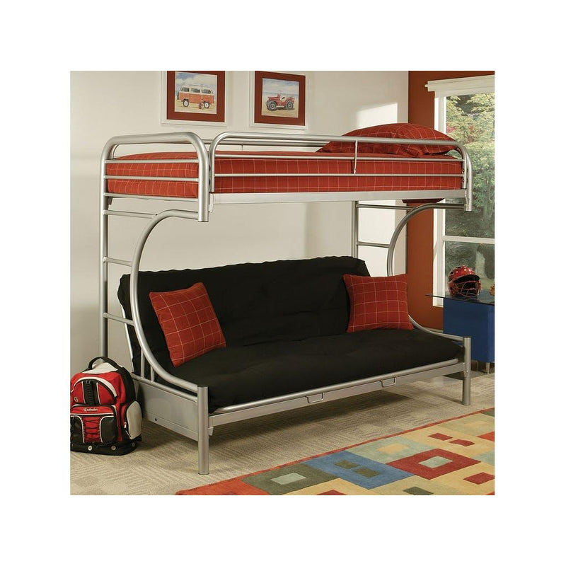 Acme Furniture Eclipse 02093SI Twin XL over Queen Futon Bunk Bed IMAGE 4